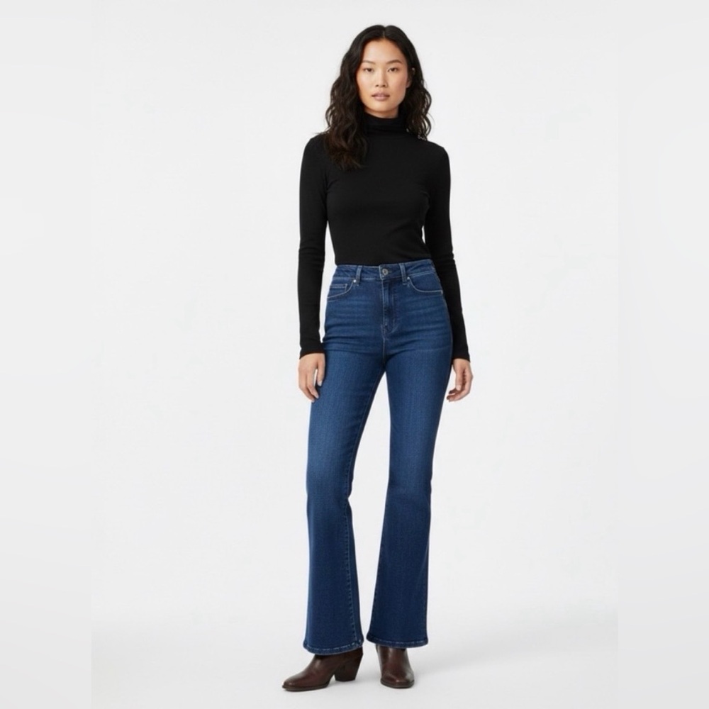 7 For All Mankind Dark Blue Ultra High-Rise Skinny Boot No Filter Denim Jeans
